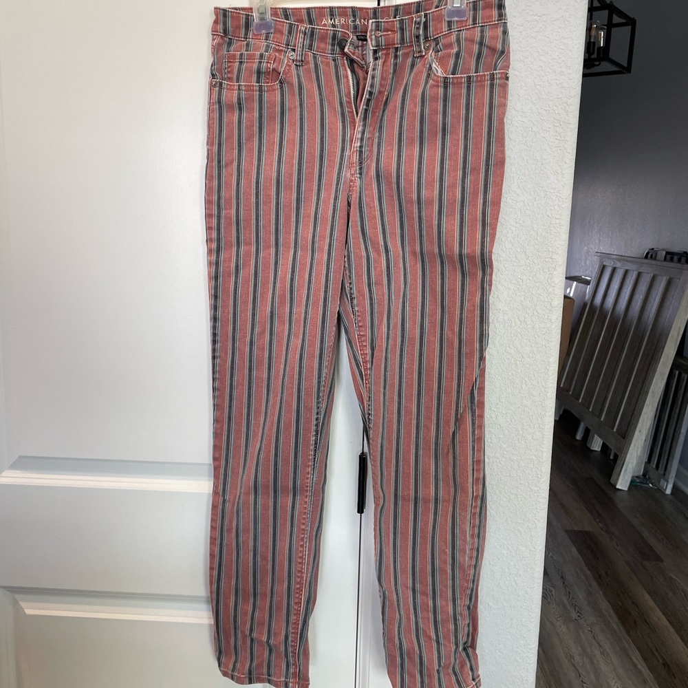 AMERICAN EAGLE striped mom jeans